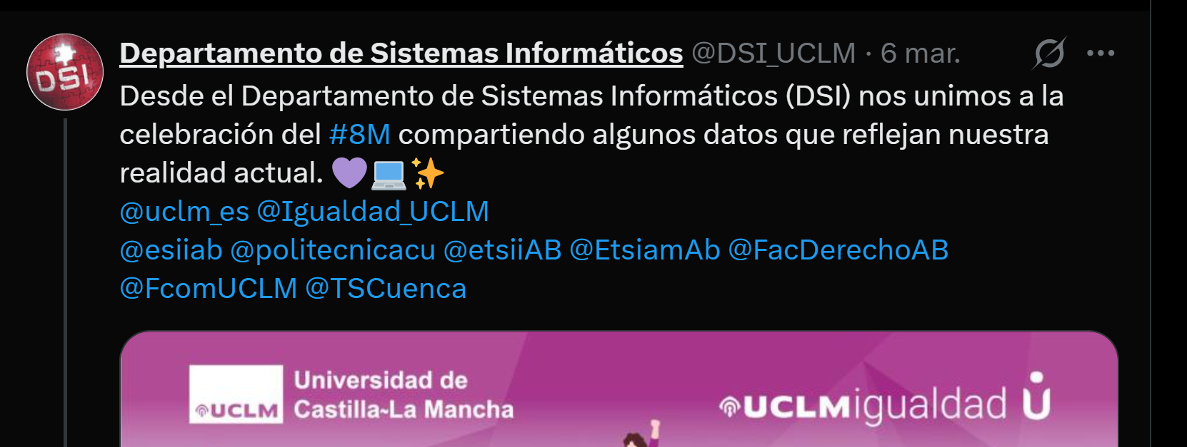 El DSI con el 8M: Algunos datos